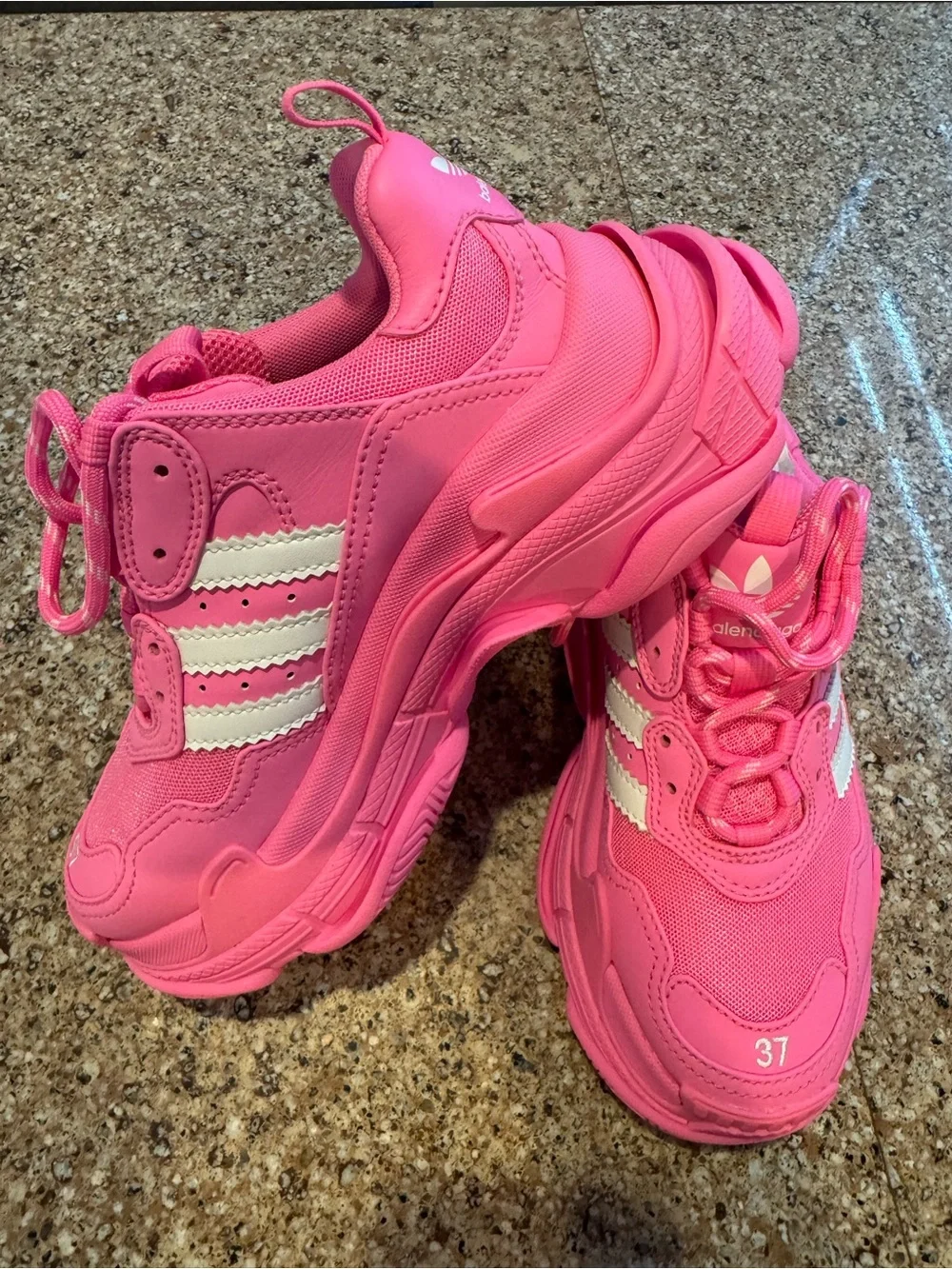 Balenciaga x Adidas Triple S, Bright Pink Women’s Sneakers NWB